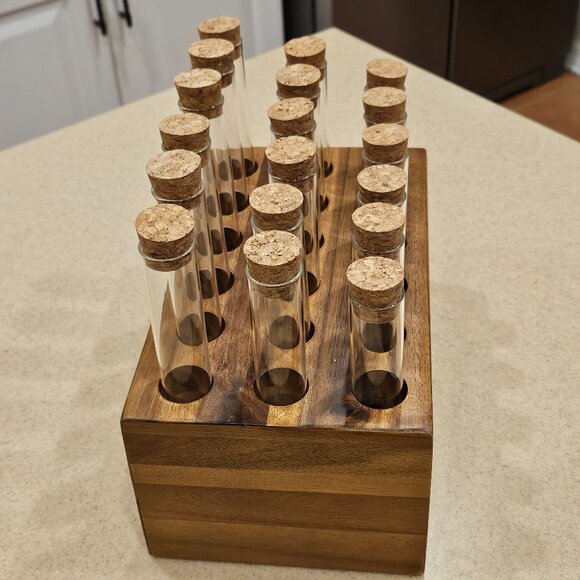 MACKENZIE CHILDS COURTLY CHECK HERB SPICE RACK STORAGE JAR CONTAINER BOX VASE - Picture 6 of 8